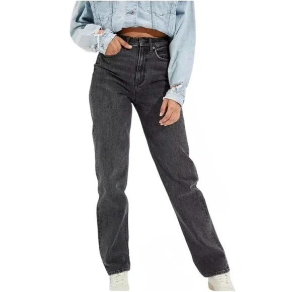 ✨SOLD✨American Eagle Washed Black Baggy 100% Cotton - Picture 1 of 9